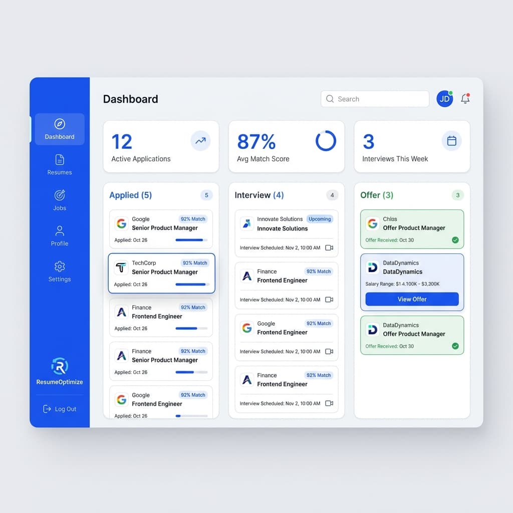 Skill Stamp Dashboard - Resume Optimization Platform